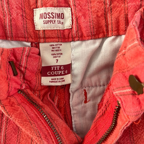 Mossimo Shorts, Burnt Orange Stripes, Size 7 Clasp - Picture 3 of 3